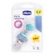 Chicco Pack Chup. Physio Micro Azul 0-2M + Clip